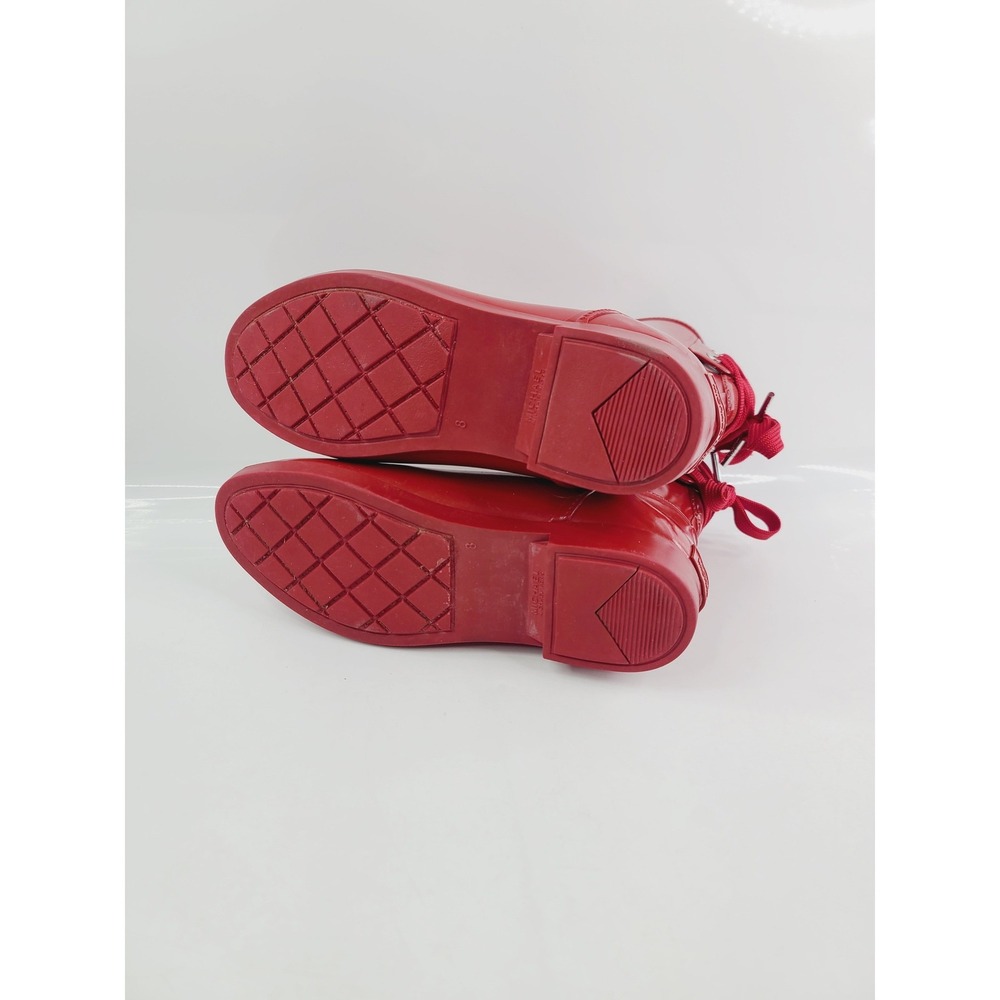 Michael Kors, Round Toe Rubber Ankle Boot Rubber Rain Boots, Women, Size 8, Red - Picture 4 of 8
